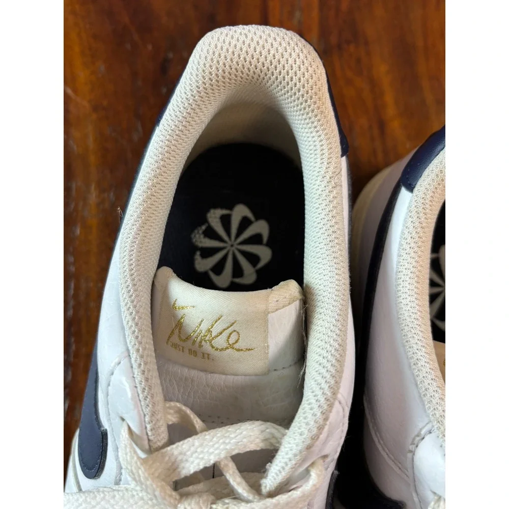 Nike Air Force 1‎ 07 Low Womens White Navy Gold Sneakers FZ6768-100 Size 9